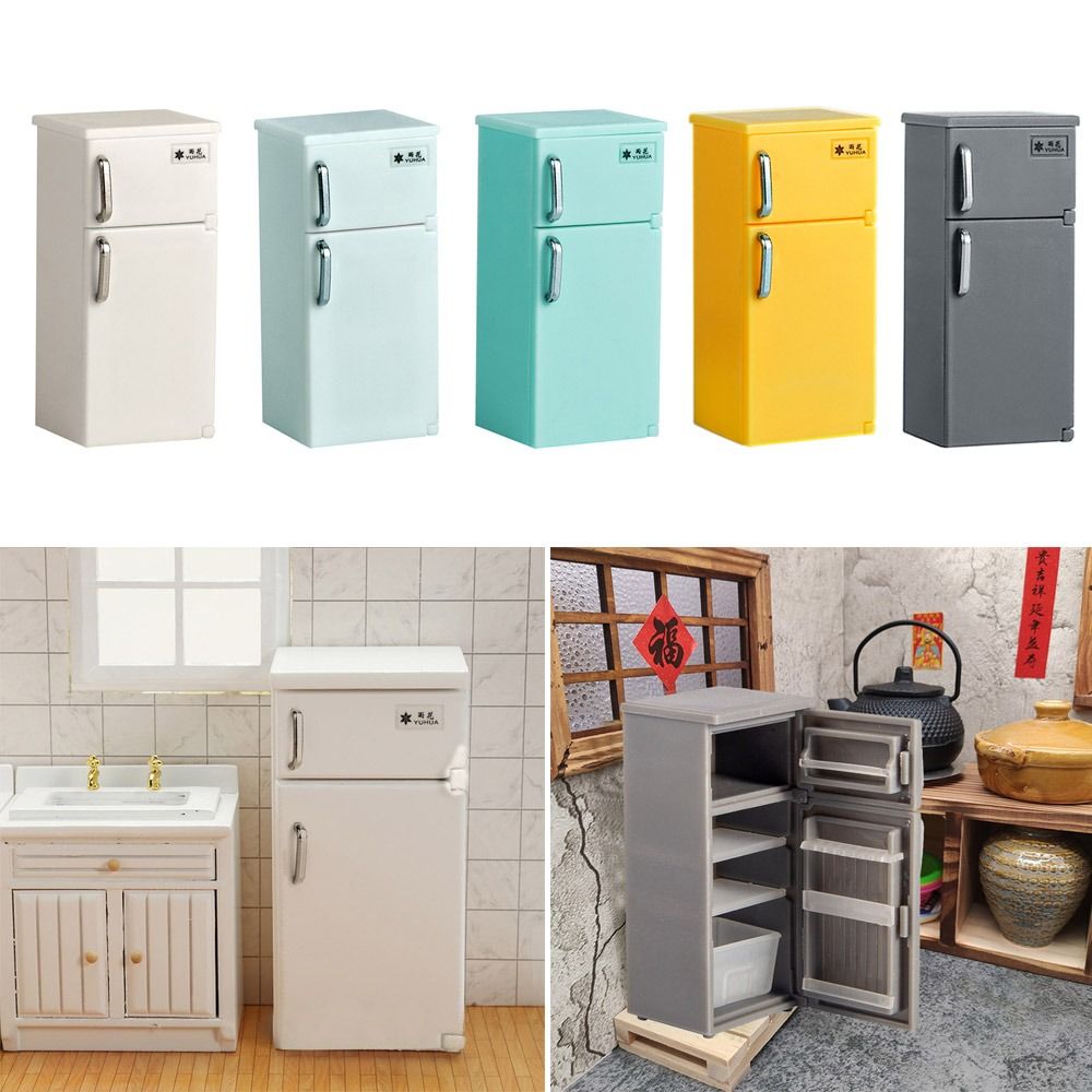 Kitchen Appliances List - Minyatür Plastik Buzdolabı Modeli 1:24 Çok