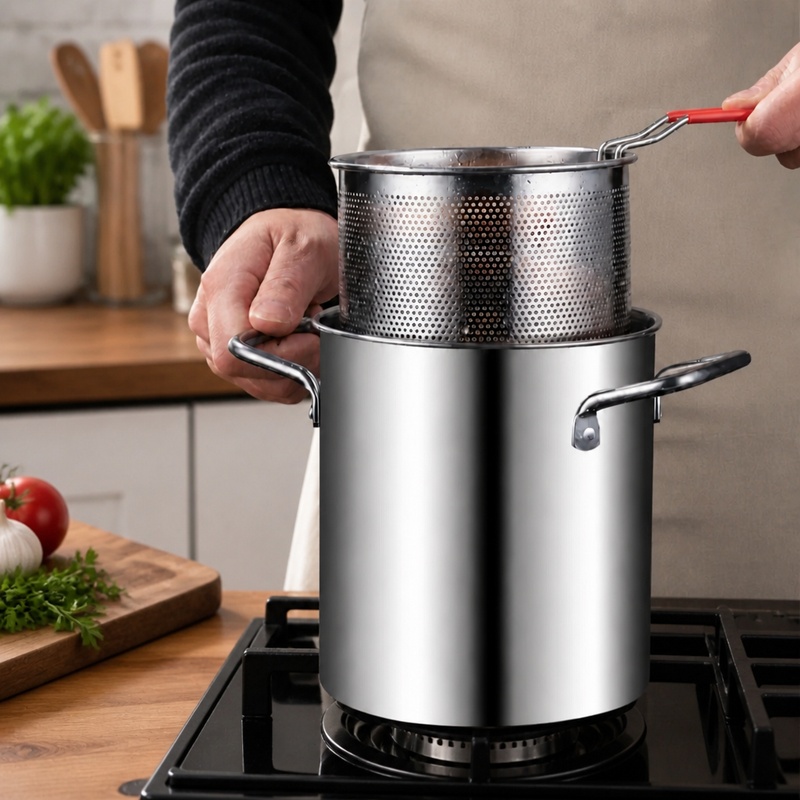 Deep Fryer Stainless - 304 Paslanmaz Çelik Derin Fritöz Kabı,