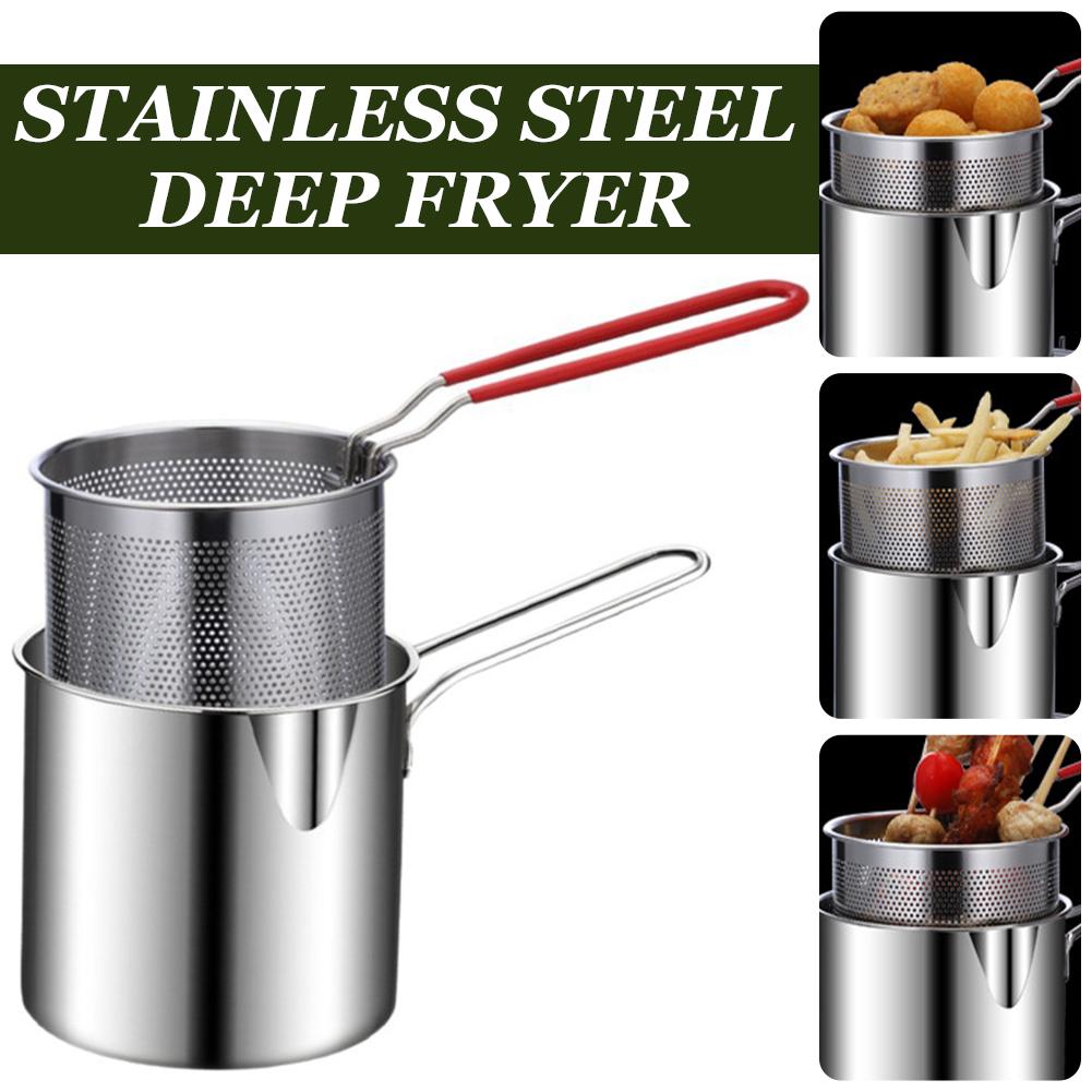 Deep Fryer Stainless - Paslanmaz Çelik Derin Kızartma Tenceresi Seti