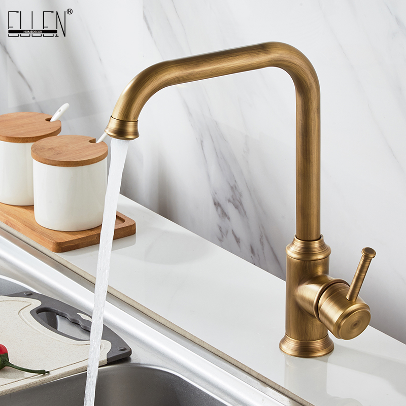 Kitchen Appliances White - ELLEN Antik Bronz Mutfak Musluk Sıcak