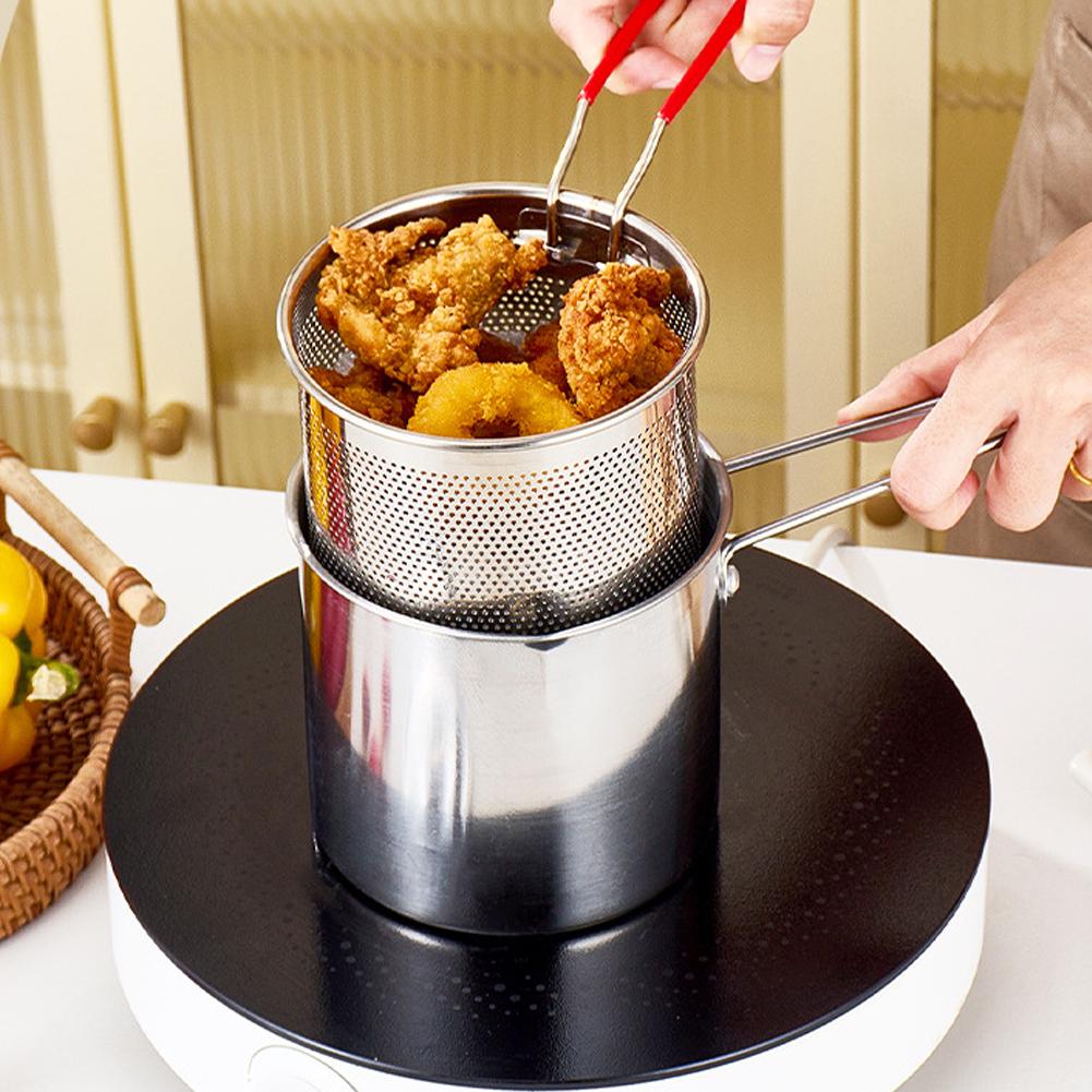 Deep Fryer Stainless - Paslanmaz Çelik Derin Fritöz Tenceresi Süzgeç